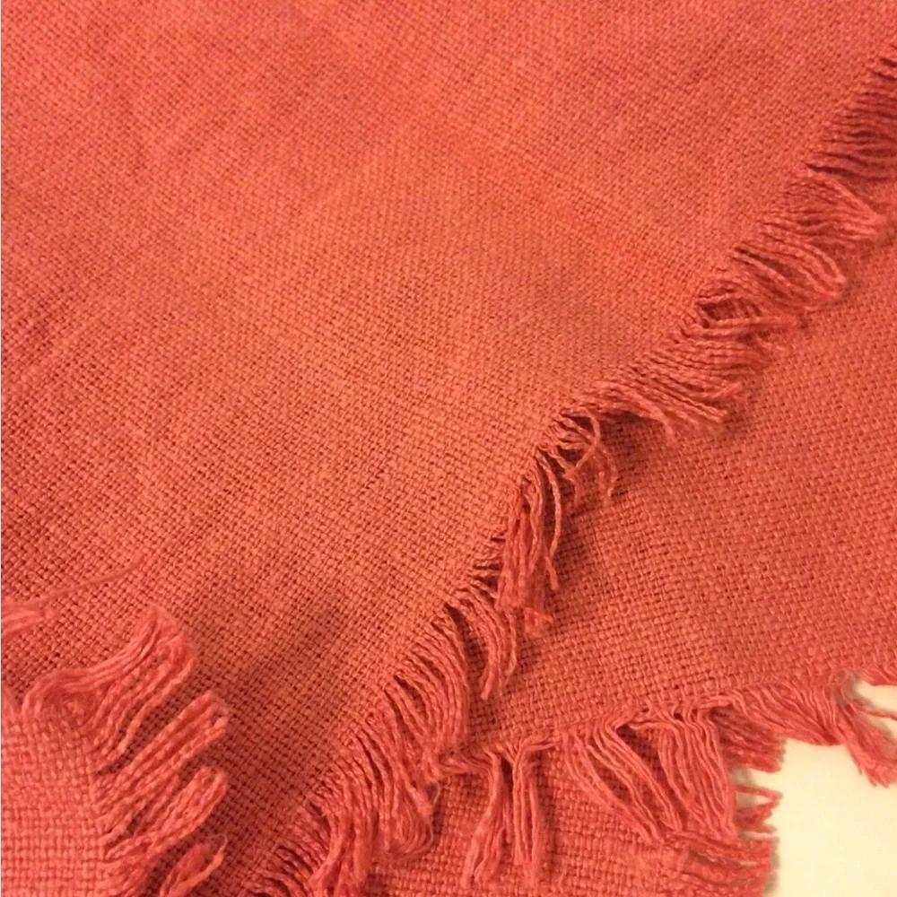 Serena & Lily square fringe placemats pink set of 5